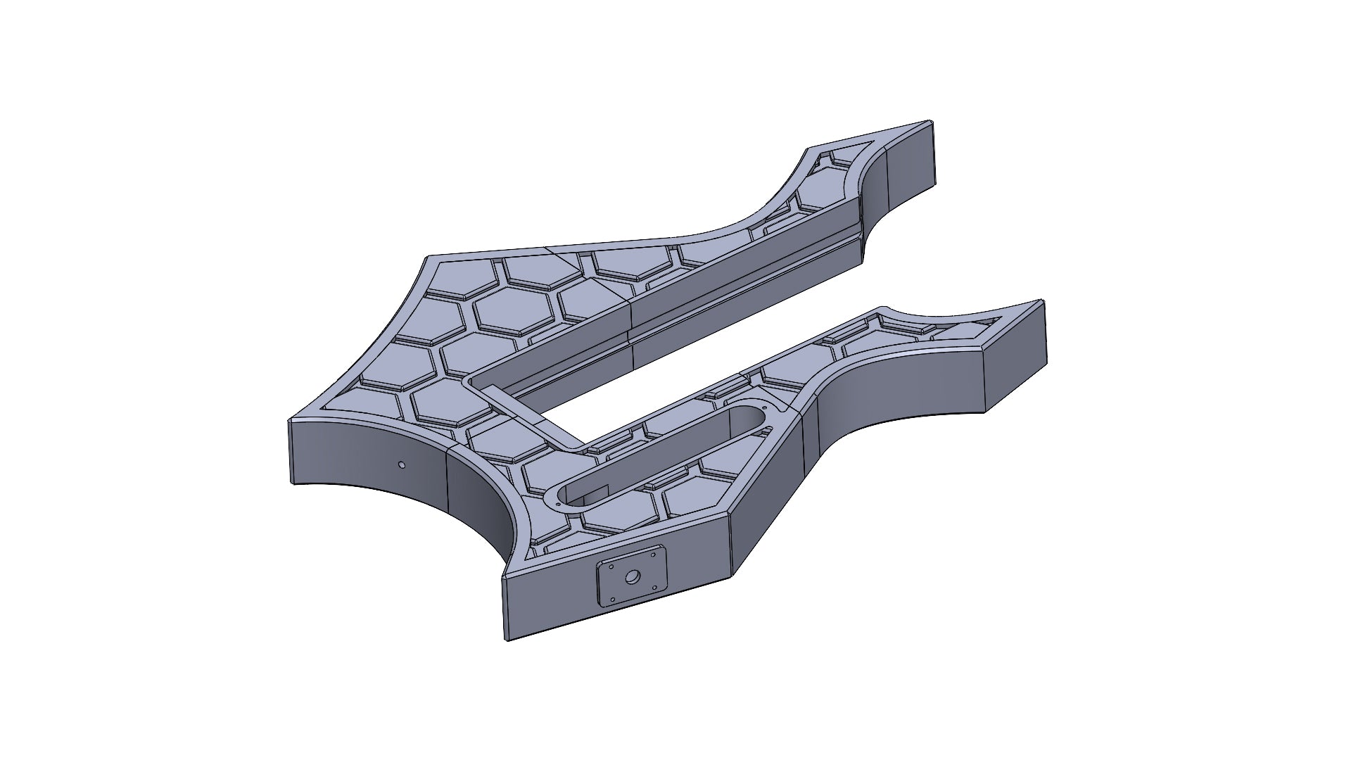 Modular 3D printed Warlock-Style guitar digital file STL with diamond plate toolbox pattern