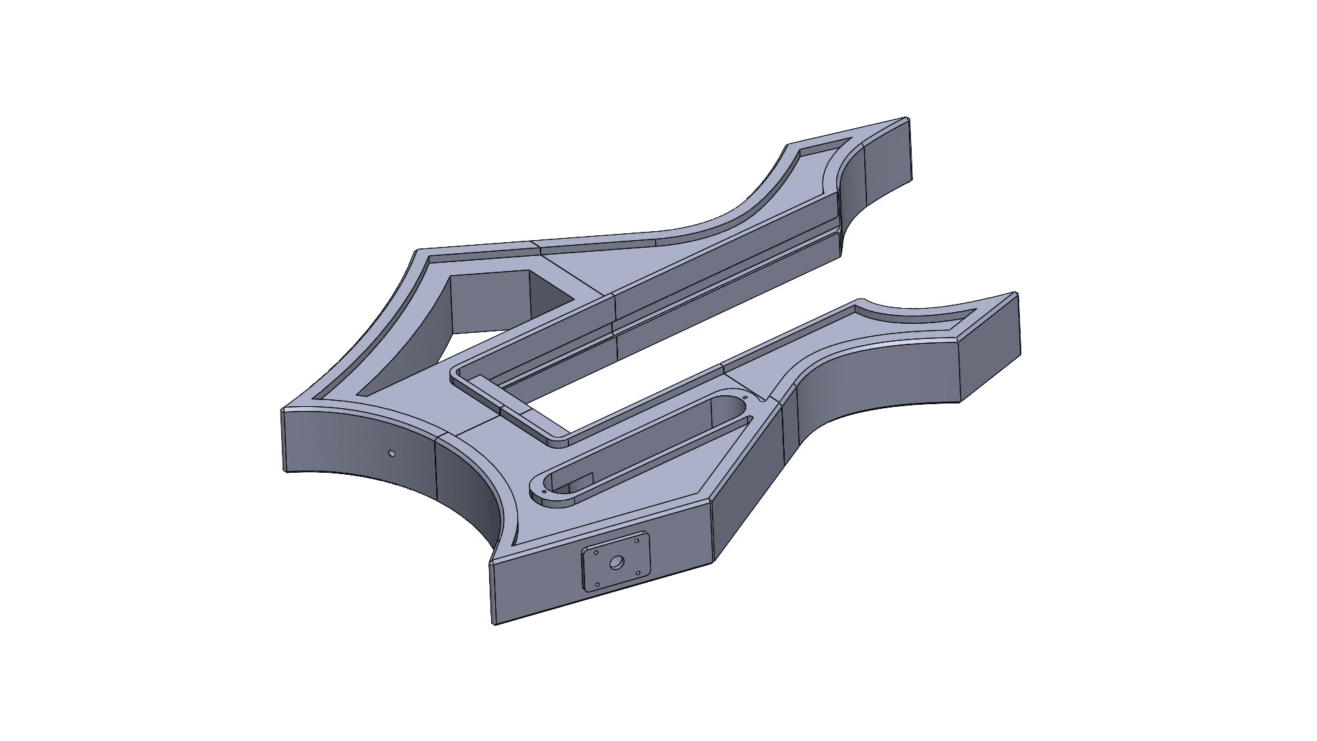 Modular 3D printed Warlock-Style guitar digital file STL with hollow pattern