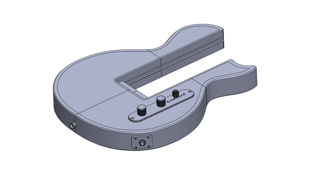 Modular 3D printed Les Paul-Style guitar kit with solid pattern
