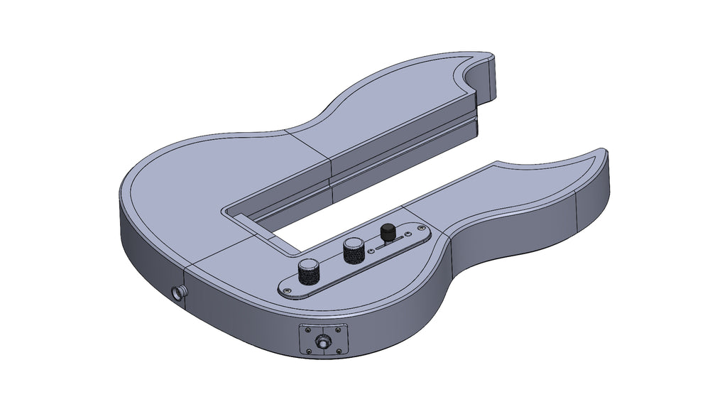 Modular 3D printed SG-Style guitar kit with solid pattern