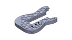 Modular 3D printed Strat-Style guitar kit with hex pattern