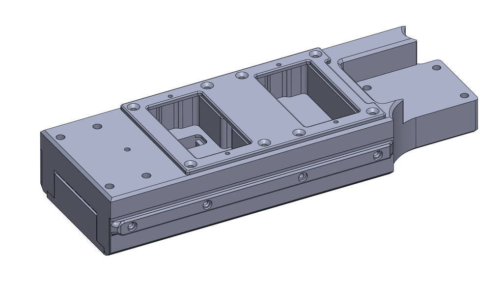 Modular 3D printed guitar center core digital file STL and 3mf with hardtail bridge and dual humbucker pickups