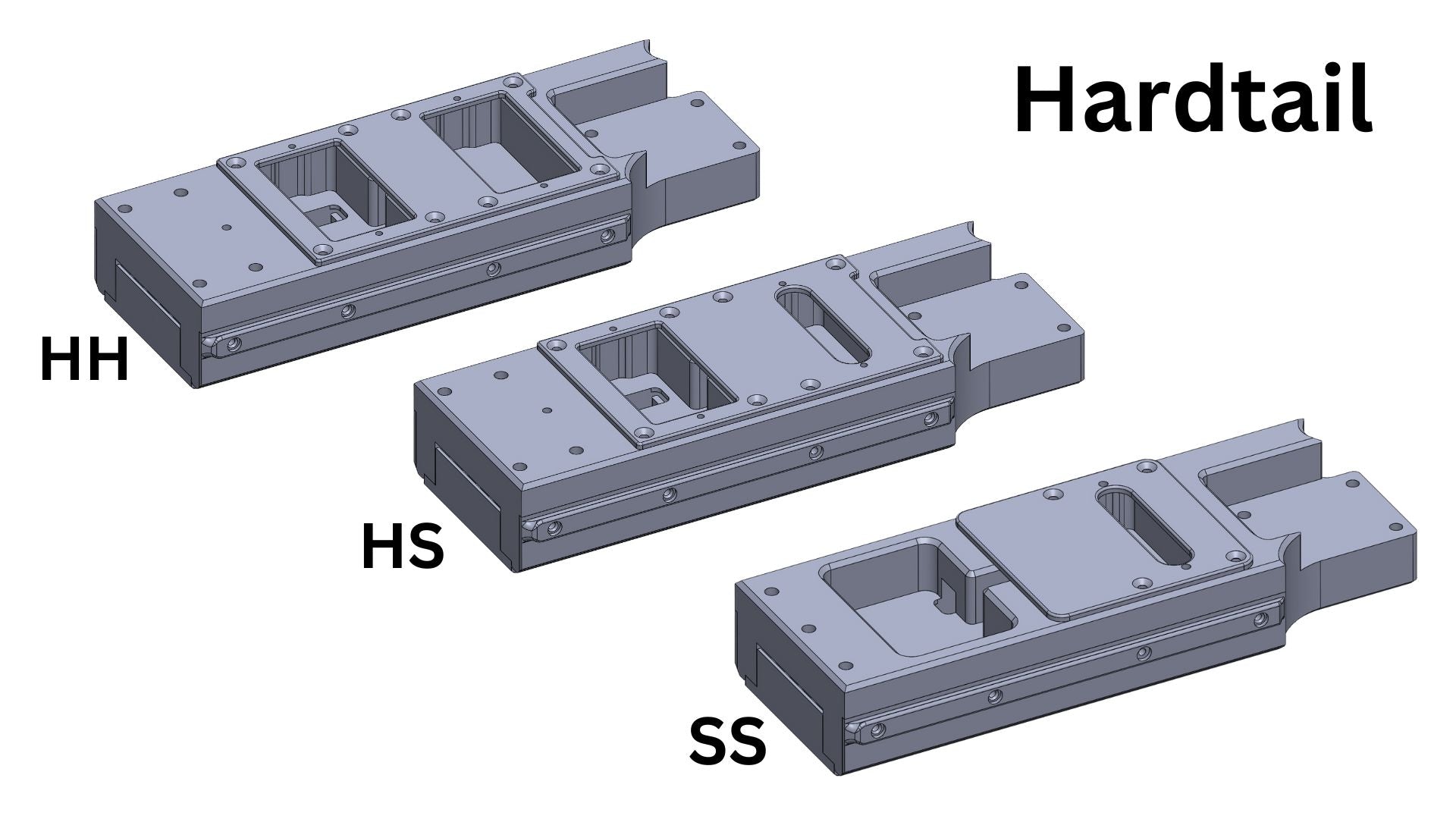 Modular 3D printed guitar center core pack digital files STL and 3mf hardtail bridge